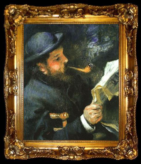 framed  Pierre Auguste Renoir Portrait Claude Monet, ta009-2
